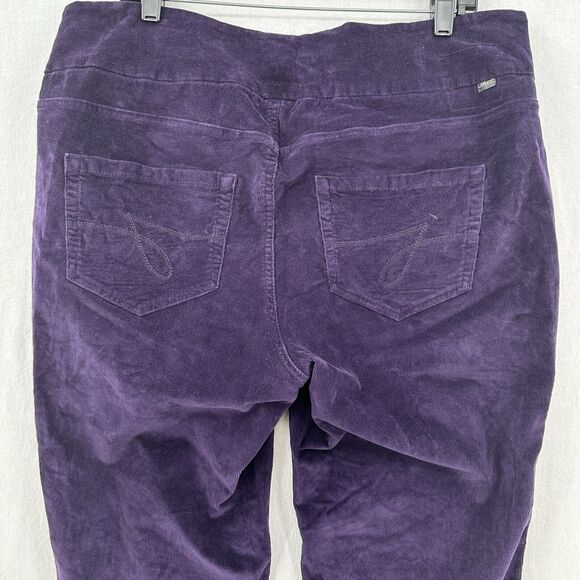 Jag Jeans Womens 14W Corduroy Straight Purple Preppy Pull On *See Measurements - Picture 5 of 13